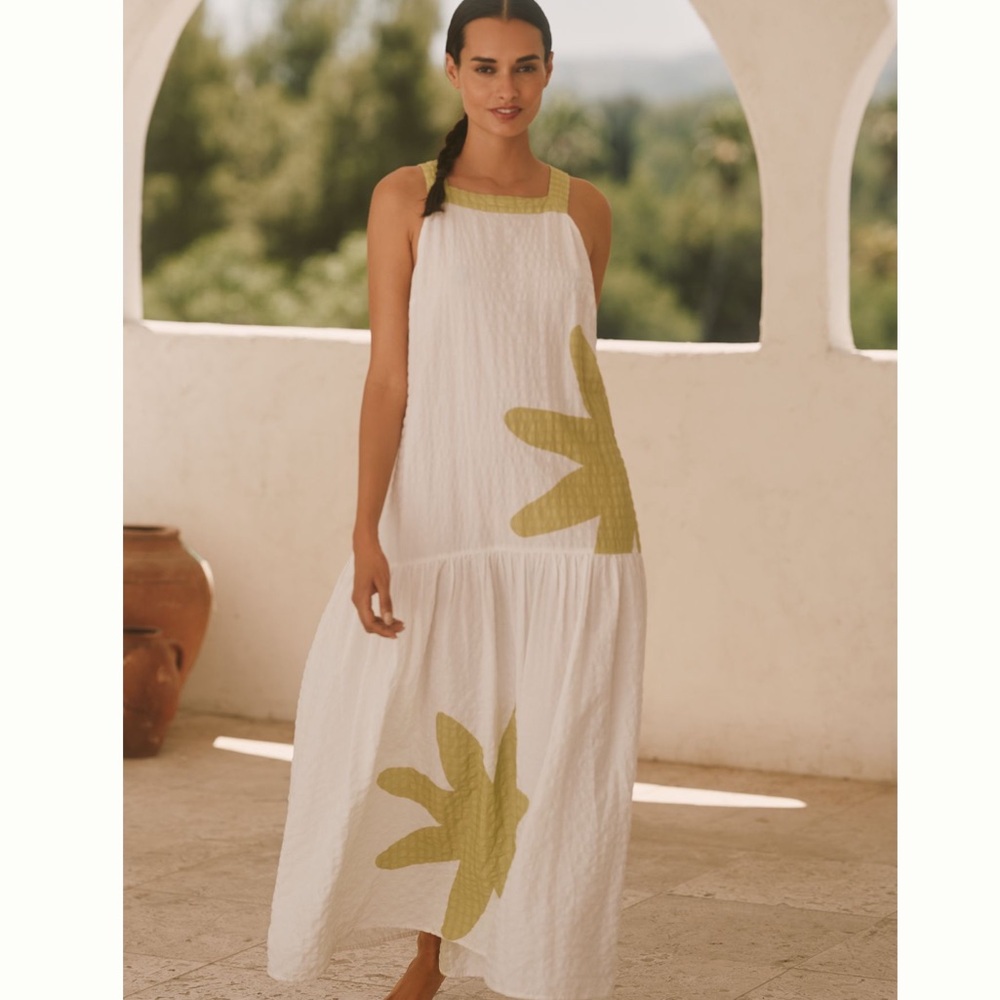 Celandine Drop Waist Midi Dress
